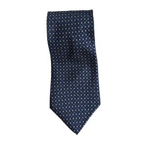 Christian Dior Printed Silk Tie Blue